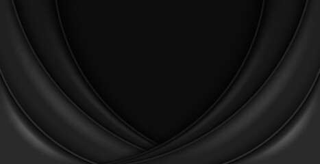 Poster - abstract geometric black design monochrome dark gray banner pattern background