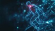 © Stock Avenue - Scientific analysis neural pathways impact on athlete performance visualized on copy space background
