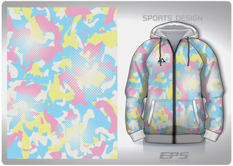 Sticker - Vector sports hoodie background image.pastel camouflage pattern design, illustration, textile background for sports long sleeve hoodie,jersey hoodie