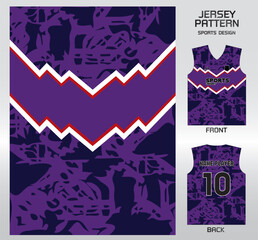 Poster - Pattern vector sports shirt background image.purple glass lightning pattern design, illustration, textile background for sports t-shirt, football jersey shirt