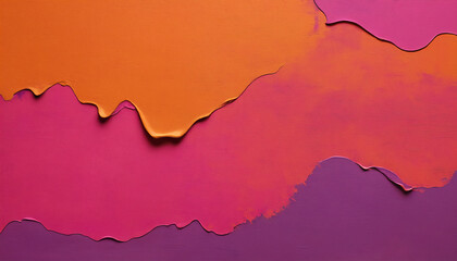 Sticker - creative modern bright magenta pink and orange oil paint background