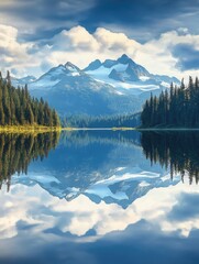 Wall Mural - Mountain Lake Landscape