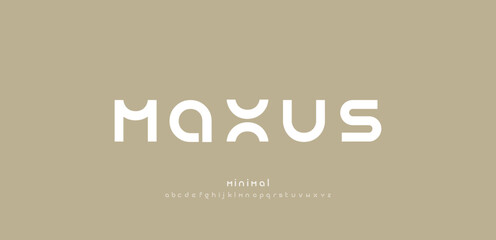 Aufkleber - minimal modern logo alphabet fonts. typography minimalist urban sana serif digital fashion future cr