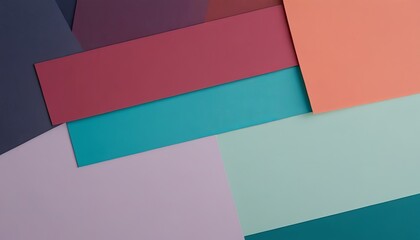 Poster - A colorful collage of paper with a blue stripe in the middle