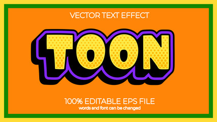 Poster - Text effect cartoon, editable vector text