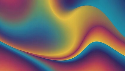 A colorful, abstract painting with a wave-like pattern