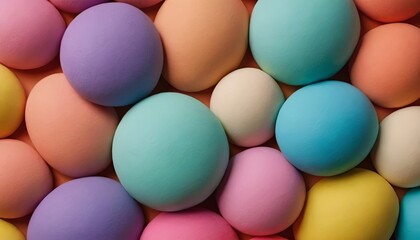 Aufkleber - A bunch of colorful eggs are piled on top of each other