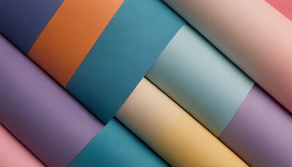 Wall Mural - A colorful stack of paper with a rainbow pattern