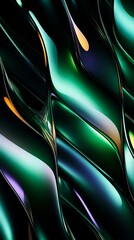 Wall Mural - A close up of a green and blue abstract background