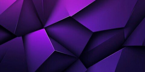 An abstract geometric background with overlapping purple shapes and a three-dimensional effect.