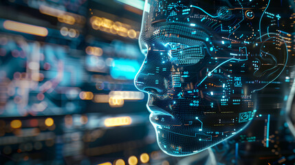 Poster - futuristic artificial intelligence technology