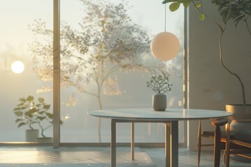 Poster - Modern Interior Design with Large Window