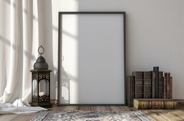 Poster - Blank Canvas Mockup, Boho Interior