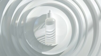 Poster - Abstract 3D White Circular Background