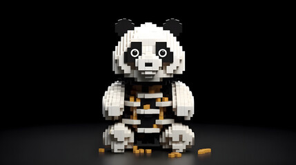 Canvas Print - Panda Toy 3d cartoon