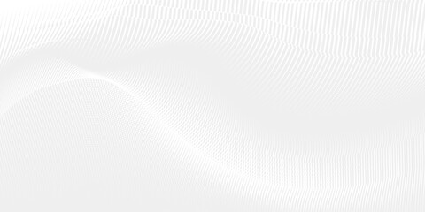 Poster - dot white gray wave light technology texture background. abstract big data digital concept. 3d rende