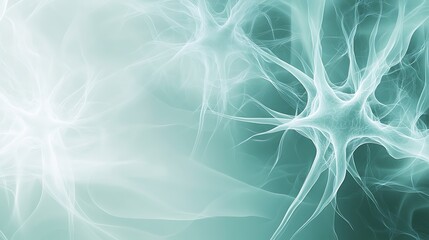 Poster - Abstract blue and white background with interconnected lines resembling a neural network.
