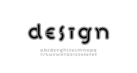 Leinwandbilder - alphabet font, rounded pop art lettering