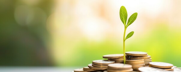 Poster - Plant Growing From Coins.