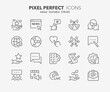 © Artco - Line icons social media. Contains such icons as network, internet, digital marketing and more. Editable vector stroke. 64x64 pixel perfect