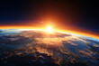 © MDRobiul - Fantastic Sunlight ascending over Earth in outer space