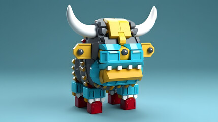 Canvas Print - Yak Toy 3d cartoon