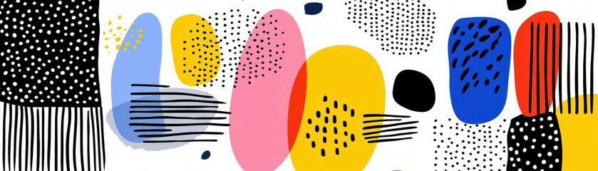 Poster - Vibrant abstract art featuring colorful shapes and patterns, perfect for modern decor, graphic design, and creative projects.