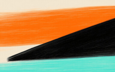 Aufkleber - grainy background. a vibrant abstract background featuring bold strokes of orange, turquoise, and bl