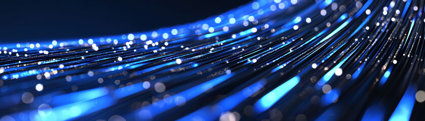 Poster - grainy background. a vibrant abstract background featuring flowing blue lights, creating a mesmerizi