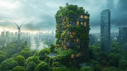 Futuristic Green City Powered by Renewable Energy