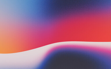 Poster - Grainy background. Vibrant abstract artwork featuring smooth curves and a gradient blend of colors, perfect for modern design and creative projects.