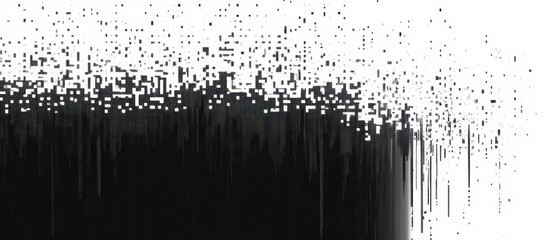 Fototapete - Abstract Digital Pixelated Disintegration Effect on Image