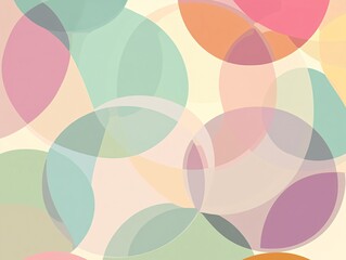 Poster - Abstract colorful circles on light background