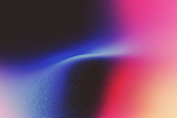 Poster - grainy background. a vibrant abstract wave of colors, blending hues of blue, pink, and orange, creat