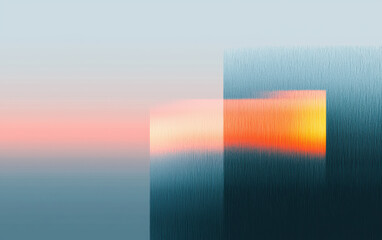 Poster - Grainy background. A serene abstract landscape showcasing soft gradients of color, evoking tranquility and calmness for a modern artistic touch.
