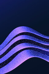 Poster - grainy background. elegant abstract waves in shades of purple and blue, creating a modern and vibran