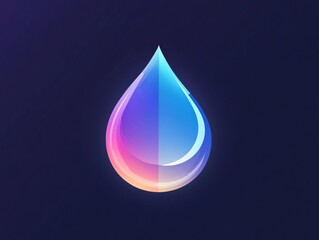 Poster - Colorful water droplet on dark background