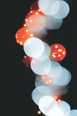 Poster - Grainy background. Abstract bokeh lights in vibrant colors create a mesmerizing effect, perfect for backgrounds and artistic projects.