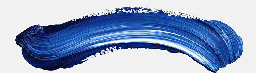 Aufkleber - elegant blue paint stroke with dynamic texture on a clean background, perfect for artistic designs, 