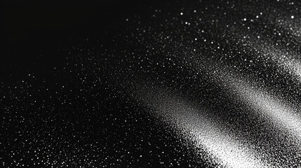 Poster - Grainy background. A stunning abstract image showcasing shimmering particles against a dark background, ideal for modern design and artistic projects.