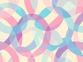 Poster - Colorful abstract overlapping circles pattern