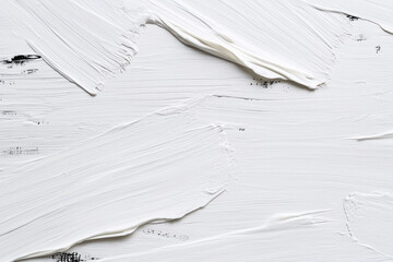 Poster - Abstract white texture with brush strokes on canvas, perfect for backgrounds, artwork, or creative design projects.