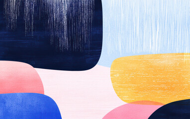 Poster - a vibrant abstract composition featuring bold shapes and vivid colors. perfect for modern art projec