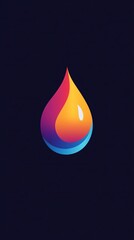 Poster - Colorful droplet illustration on dark background