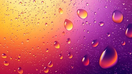 Poster - Close up of a glass filled with a cold refreshing beer showcasing the vibrant condensation droplets that have formed on the surface  The background is a dynamic gradient in vivid saturated colors