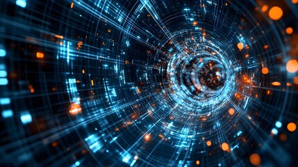 Poster - Cyber Monday e Commerce Platforms Swirling in a Surreal Digital Computational Realm