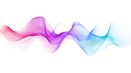 Wall Mural - Mediation made of colorful sound waves isolated on white logo, Generative AI