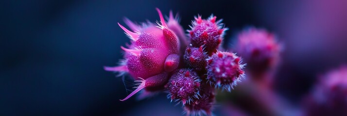 Sticker -  A tight shot of a pink bloom, adorned with dewdrops on its petals, against a softly blurred backdrop