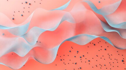 Poster - Transparent Graphene Sheets with Fluid Geometric Shapes and Patterns in Pastel Colors