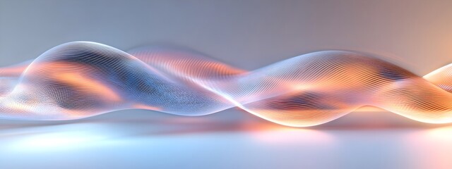 Poster - vibrant light wave with phase conjugation futuristic digital art